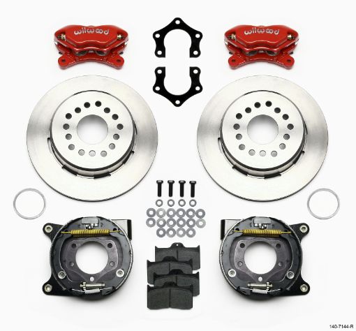 Bild von Wilwood Forged Dynalite PS Park Brake Kit Red MoparDana 2.36in Off wSnap Ring Brng