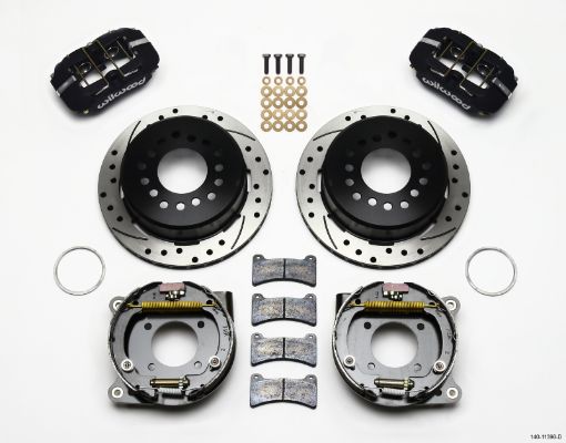 Bild von Wilwood Dynapro Low - Profile 11.00in P - Brake Kit Drilled Chevy 12 Bolt 2.75in Off w C - Clips