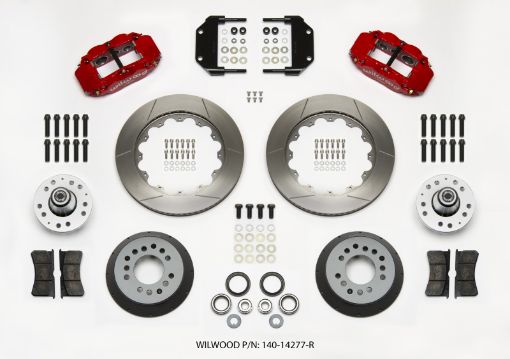 Bild von Wilwood Narrow Superlite 6R Front Hub Kit 14.00in Red Magnum Force Drop Spindle