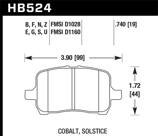 Bild von Hawk 05 - 07 Cobalt SS 08 - 09 HHR 04 Malibu 07A G5 GT 06 G6 Performance Ceramic Street Fro