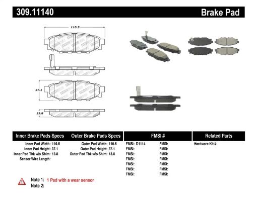 Bild von StopTech Performance 08 - 10 WRX Rear Brake Pads