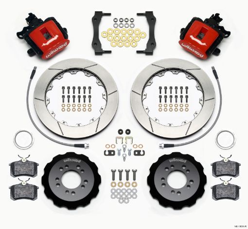 Bild von Wilwood Combination Parking Brake Rear Kit 12.88in Red 2013 - Up Ford Focus ST w Lines