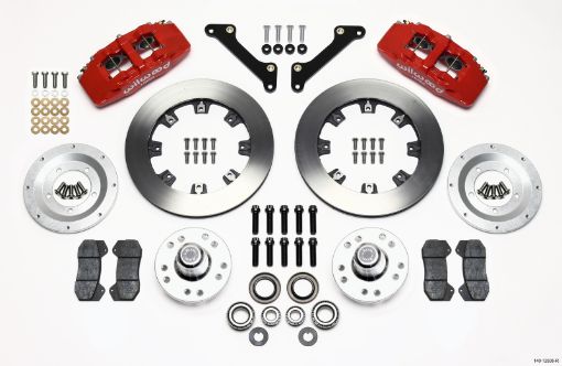 Bild von Wilwood Dynapro 6 Front Hub Kit 12.19in Drilled Red 79 - 81 Camaro