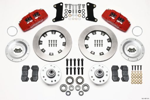 Bild von Wilwood Dynapro 6 Front Hub Kit 12.19in Drilled Red 67 - 69 Camaro (Line Kit Needed)