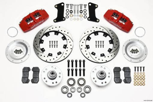 Bild von Wilwood Dynapro 6 Front Hub Kit 12.19in Drilled Red 67 - 69 Camaro (Line Kit Needed)