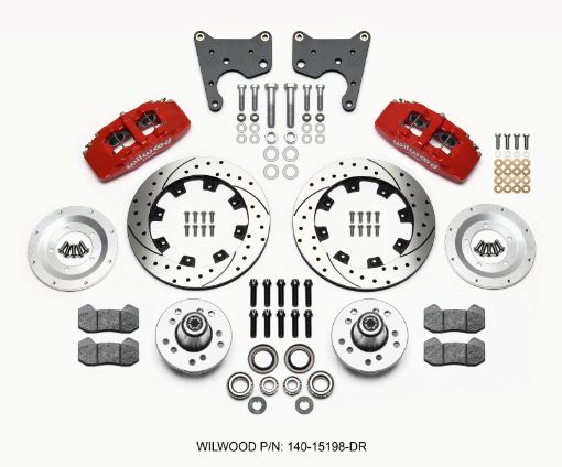 Bild von Wilwood Dynapro 6 Front Hub Kit 12.19in Drill Red 65 - 72 CDP C Body - Drum