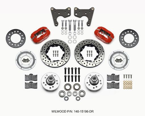 Bild von Wilwood Forged Dynalite Front Kit 11.00in Dril Red 65 - 72 CDP C Body - Drum