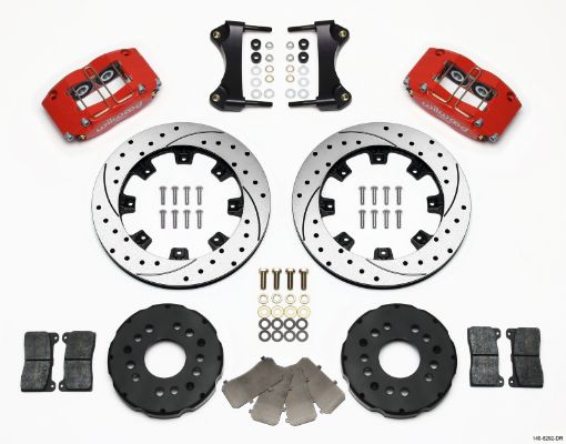 Bild von Wilwood Dynapro Radial Front Kit 12.19in Drilled Red 95 - 99 Mitsubishi Eclipse (Line Kit Needed)