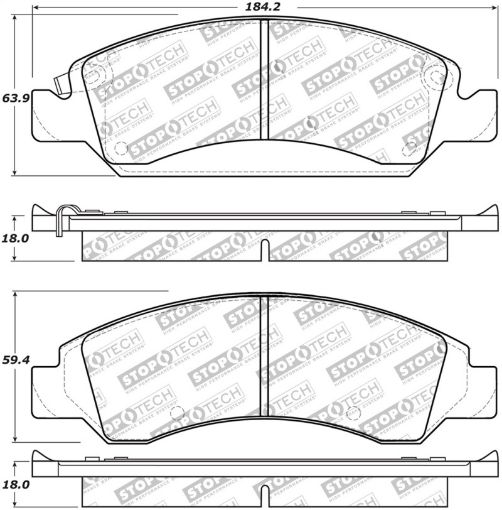 Bild von StopTech 08 - 17 Cadillac Escalade Street Performance Front Brake Pads