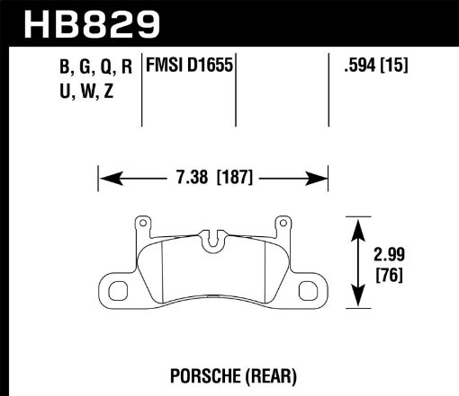 Bild von Hawk 12 - 17 Porsche 911 HPS 5.0 Rear Brake Pads