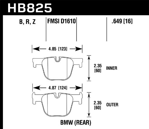 Bild von Hawk 13 - 15 BMW 335i335i xDrive 14 - 16 BMW 435i435i xDrive HPS 5.0 Rear Brake Pads