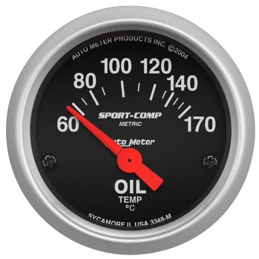 Bild von Autometer Sport - Comp 52mm 60 - 170 Degree Short Sweep Electronic Oil Temperature Gauge