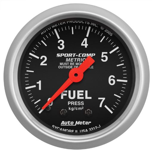 Bild von Autometer Sport - Comp 52mm METRIC Fuel Pressure Mechanical Gauge