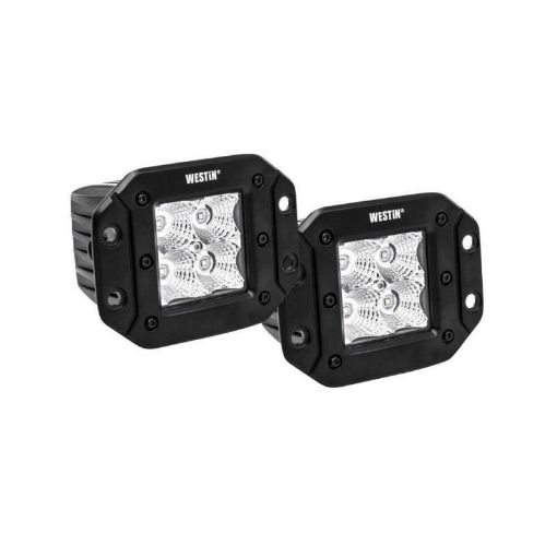 Bild von Westin FM4Q 3W Osram wmounting hardware and pigtail connectors (set of 2) - Black