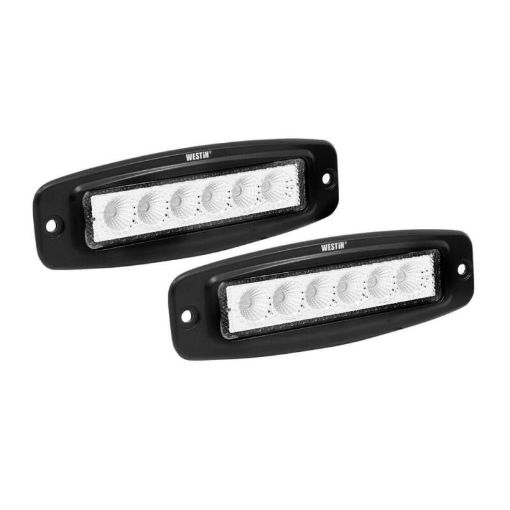 Bild von Westin Single Row 6 x 3W Bridgelux wterminated wiring (set of 2) - Black