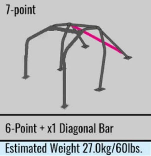 Bild von Cusco Steel Roll Cage 7 - Point 2 - Passenger Through Dash Mitsubishi Evo 10 CZ4A (SO No Cancel)