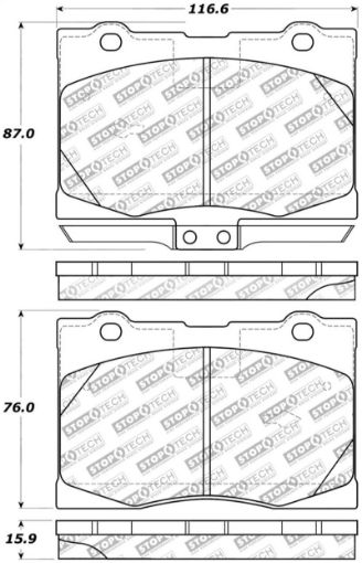 Bild von StopTech 05 - 12 Acura RL Street Select Front Brake Pads